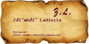 Zámbó Ladiszla névjegykártya